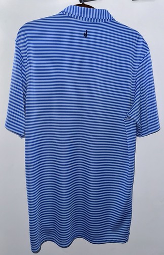 Johnnie O Mens Golf Polo Medium/M Blue Stripes - Picture 3 of 7