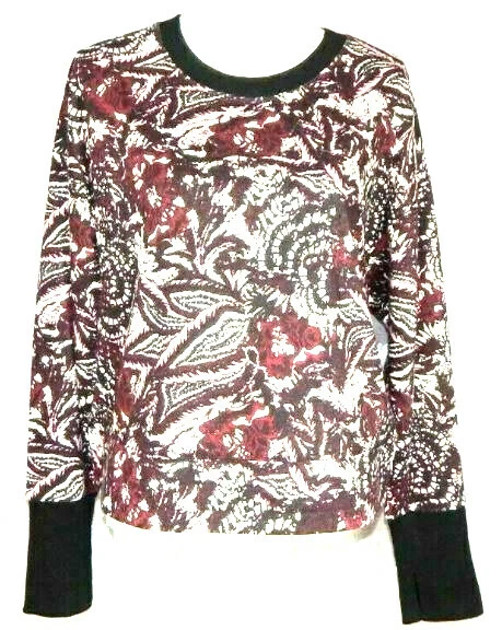 new JOIE women light sweater sweatshirt top 124891 cotton red white sz S