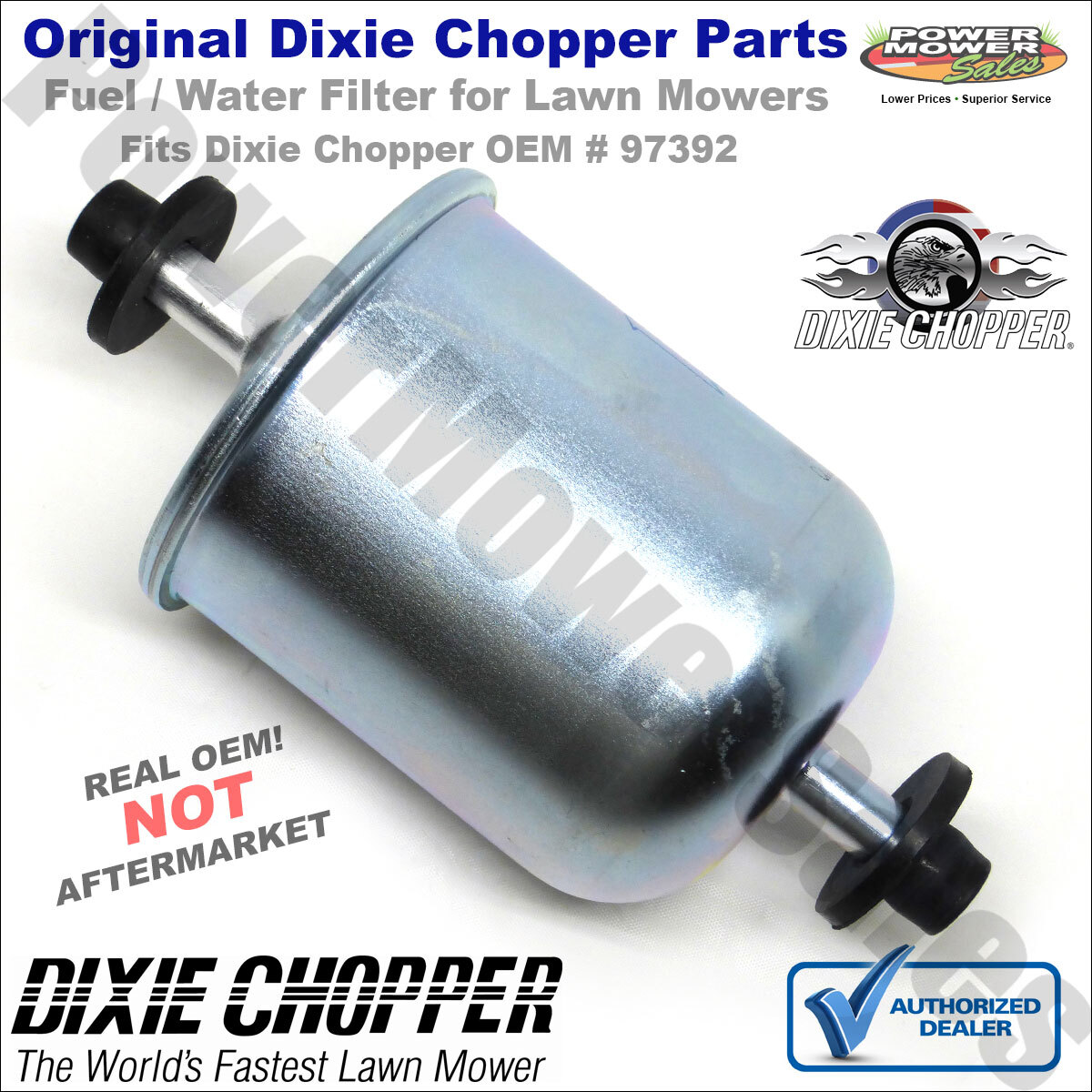 OEM Dixie Chopper Fuel Filter & Water Separator for Lawn Mowers