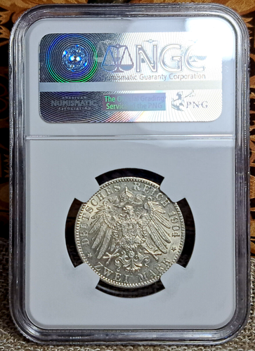 Alemania Hamburgo Hansa City 2 marcos 1904 NGC MS62 - Imagen 2 de 5