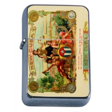 Vintage Cigar Box Poster D7 Flip Top Oil Lighter Wind Resistant 