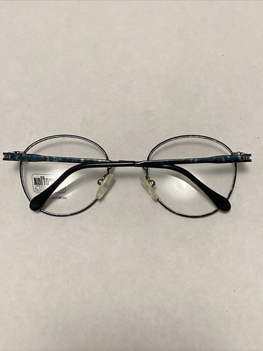 VTG New Luxottica Sferoflex Midnite Forest Blue Eyeglass Flex Frame 45-20-120 - Picture 4 of 10