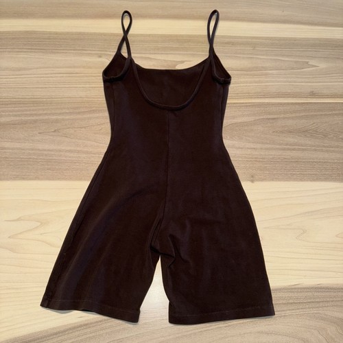 Los Angeles Apparel Spaghetti Marrone Cioccolato Scoopback Biketard Donna Small S - Foto 4 di 10