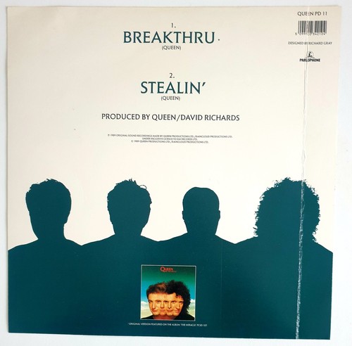 QUEEN "BREAKTHRU" PARLOPHONE QUEEN PD11 7" SHAPED PICTURE DISC - Picture 3 of 5