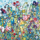 Greeting Card by Sally Rich "Sweet Peas" Folk Art Eco-Friendly Carbon Zero