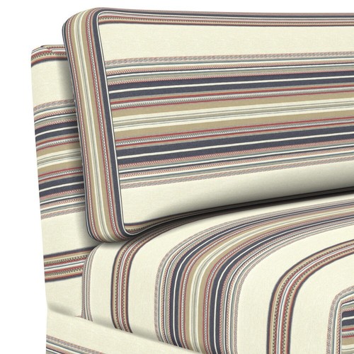33,5 m ROLLE MADEAUX CLAIBORNE ROT BLAU STREIFEN VORHANG POLSTERSTOFF STOFF - Bild 2 von 9