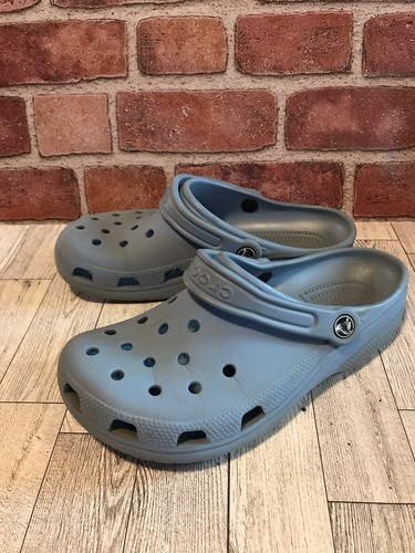 Crocs Womens 9 Mens 7 Classic Clogs Light Blue Slip-on Comfort Shoes - Picture 3 of 4