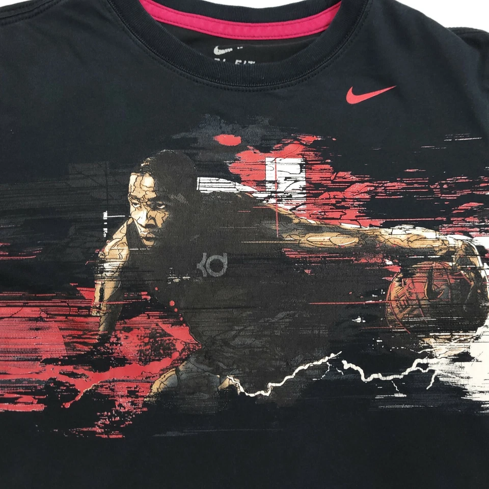 Camiseta Nike Kevin Durant Negra Gráfica Dri Fit Roja Swoosh Niños/Jóvenes Talla Grande Foto 2 de 4