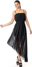 IgorBella Asymetrical High-Low Black Evening Chiffon Cocktail Party Dress 6/8/10