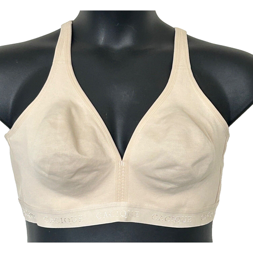 Cacique Damen Größe 48B Beige Bügelfrei Ungefüttert Vollständige Abdeckung BH - Bild 1 von 12