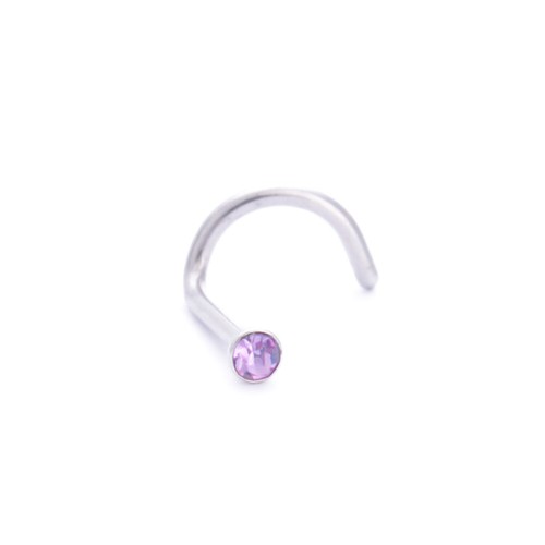 Nose Studs Surgical Steel Small Gem Crystal Screw Nose Stud Piercing Pin Studs - Imagen 11 de 12