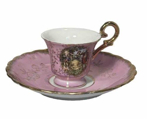 Pink & Gold Lusterware Cup and Saucer Set - Vintage Betson - Picture 1 of 10