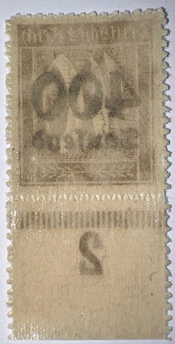 Travelstamps: 1923 Germany Deutsches Reich Stamps Mi: 300, 400 000 Mark, MOGNH - Picture 4 of 6