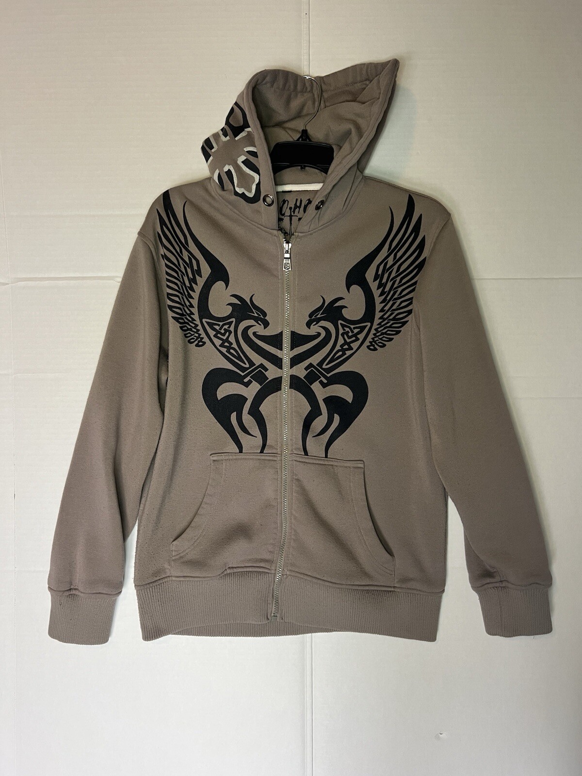 Vintage New York Soho Zip Hoodie Size S Full Zip Sweatshirt Skate Grunge 90s Y2K