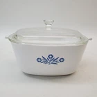 Vintage Blue Cornflower Corning Ware 2 1/2 Qt Casserole Dish with Lid P-2 1/2-B