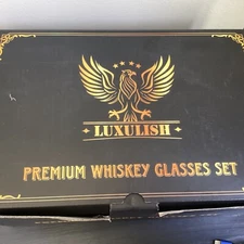 LUXULISH 6 Pack Whiskey Glasses NEW IN BOX OPENED