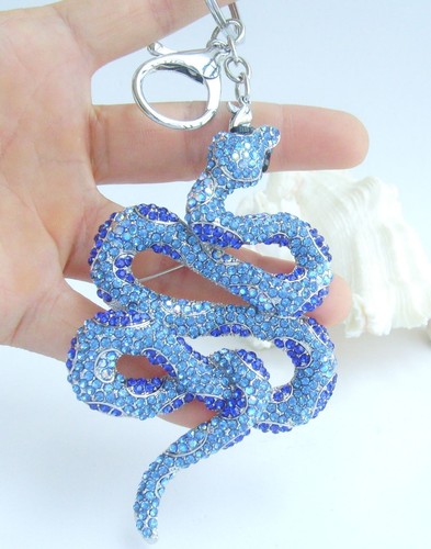 Unique Snake Keychain Pendant Rhinestone Crystal K05847 - Picture 9 of 15