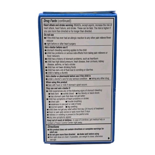 Infants' Advil Concentrated Drops Grape 0.5oz Oral Suspension Ibuprofen Exp12/25 - Picture 2 of 3