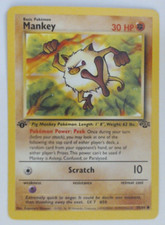 Pokemon TCG - Mankey - Jungle 1st Edition -Q818