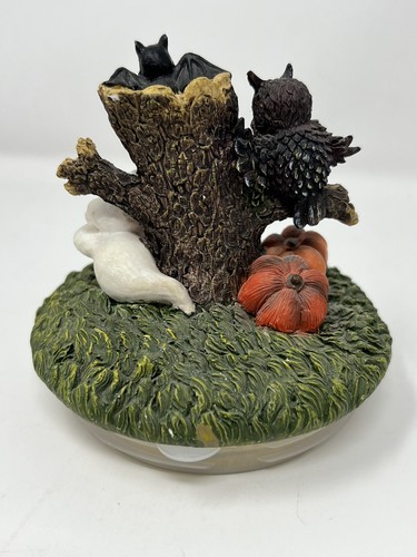 Halloween Kerzenaufsatz Verschließer Harz Grusel Baum Fledermaus Eule Geister JOL Glas Deckel Top - Bild 4 von 10