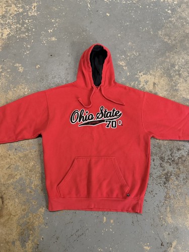 Vintage Red Ohio State Buckeyes Y2K Baggy Sweatshirt Hoodie-Size XL - Bild 2 von 6