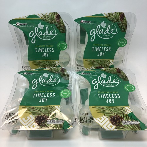 4er Pack - Glade Plug-in Nachfüllpack Timeless Joy Sparkling Spruce Duftöl saisonal - Bild 1 von 2