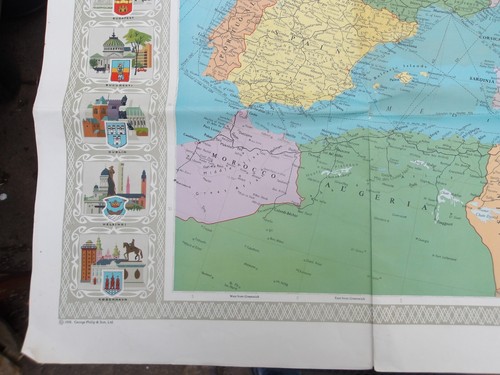 STANFORDS General Map of Europe 1958 George Philip & Son Ltd - Imagen 15 de 21