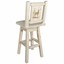 montana log wood barstool with back and swivel mwhcbswsnrlzelk