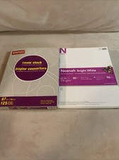 Lot Of 2! 8.5x11-Staples 67lb Cover Stock Gray 125ct +Neenah 65lb Cardstock 80ct