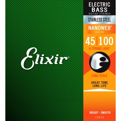 Elixir 14652 Nanoweb beschichtete Edelstahl 4-Saiten Basssaiten 45-100