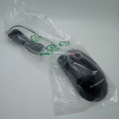 Black Lenovo Optical Computer Mice USB Wired 45J4888 for sale 
