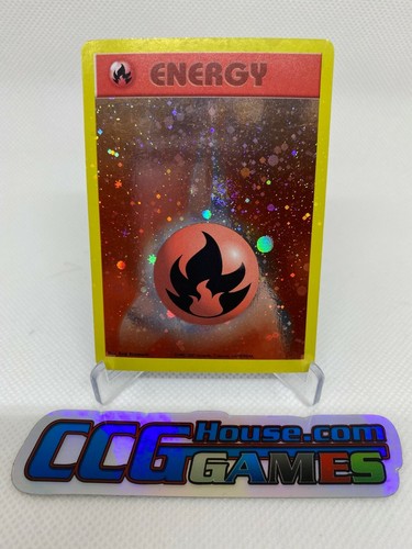 Pokemon TCG Fire Energy League Promo Holo Foil with Swirl *CCGHouse* RB