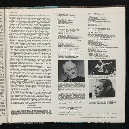 MAHLER Symphony #3 - JASCHA HORENSTEIN, LSO - Nonesuch ST 2LP... - Picture 3 of 5