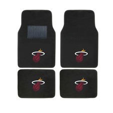 New Nba Miami Heat Car Truck Front Rear Back Carpet Floor Mats Set