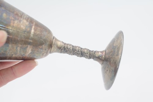 Piatto Argento Vintage Calice, Calice, Coppa Famipa Prizren Made in Albania #2 - Foto 8 di 10
