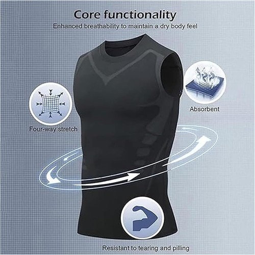 Vitaboost Compression Shirt 2025 New Ionic Shaping Sleeveless Vest for Men - Picture 18 of 33