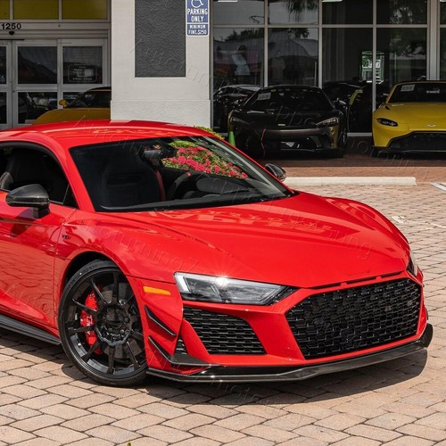 Fits Audi R8 V10 Coupe 2020UP DRY CARBON FIBER Front Bumper Lip Spoiler Body Kit - Picture 5 of 18