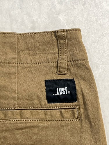Lost Enterprises Herrenhose 33 x 30 Chino gerades Bein flache Vorderseite Skaterhose Y2K - Bild 5 von 5
