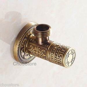 Solid-Antique-Bronze-Art-Carved-Angle-Valve-Bathroom-Faucet-Water-Check-Valve