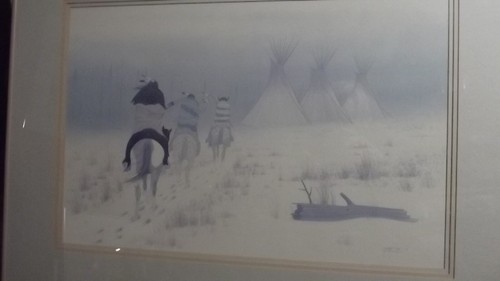 " Indians/Ponies " - Donald Vann -Original watercolor - Sign 100/250 Framed 1941 - Picture 7 of 9