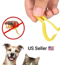 2Pcs 2 Sizes Animal Pet Dog Cat Tick Louse Flea Scratching Removal Hook Tool RB 