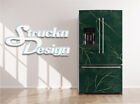 Modern Texture Gold Green Wavy Fridge Freezer Wrap Side Door Vinyl Decal