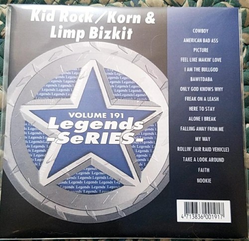LEGENDS KARAOKE CDG KID ROCK/KORN & LIMP BIZKIT #191 ROCK,RAP 16 SONGS - Bild 1 von 2