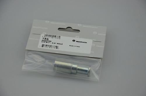 Manfrotto 186 Adapter 3/8" Gewinde auf 5/8" Male Zapfen spigot zipolo robinet - Picture 3 of 3