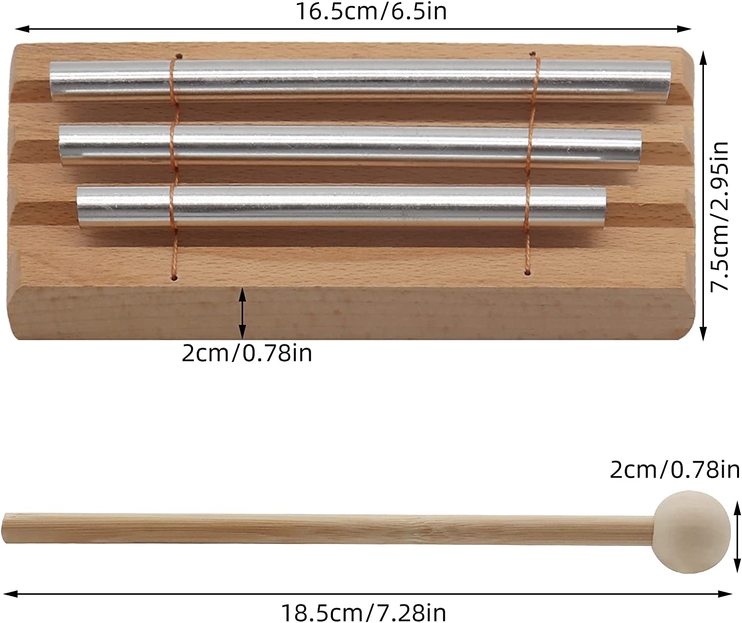 Three Tone Chime Solo Percussion Instrument Three Tone Chime Bell Hand