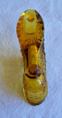 Vintage Bernstein Deko Sammlerstück Glas Schuh - Bild 7 von 9