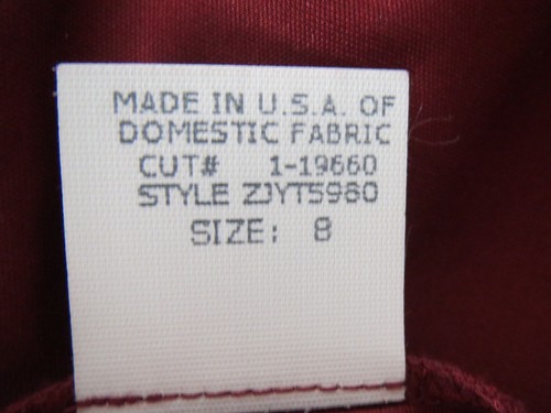 David Meister Satin Dress Size 8 M Burgundy Empire Waist Sexy Cap Sleeve Sheath - Picture 11 of 12