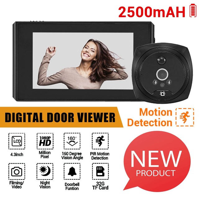 4.3" LCD Digital Peephole Viewer Smart Door Eye Doorbell HD Video Camera 2.0MP 4.3" LCD Digital Peephole Viewer Smart Door Eye Doorbell HD Video Camera 2.0MP