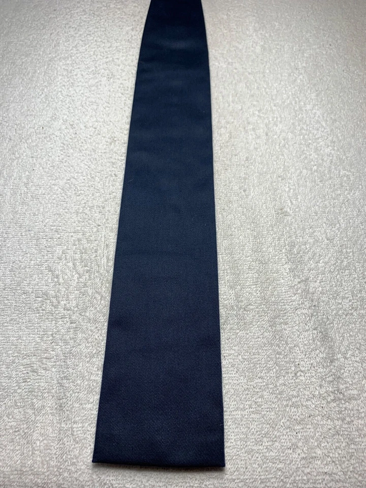 CORBATA GALLO VINTAGE PARA HOMBRE AÑOS 40-70 MODA DIVERTIDA AZUL MARINO EXTREMO CUADRADO 3,25 X 55 Foto 2 de 4