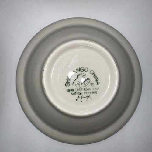 Set of 11 Shenango China Restaurant Ware RED WHITE Fruit Desert Sauce Bowl 4.5" - Picture 3 of 3